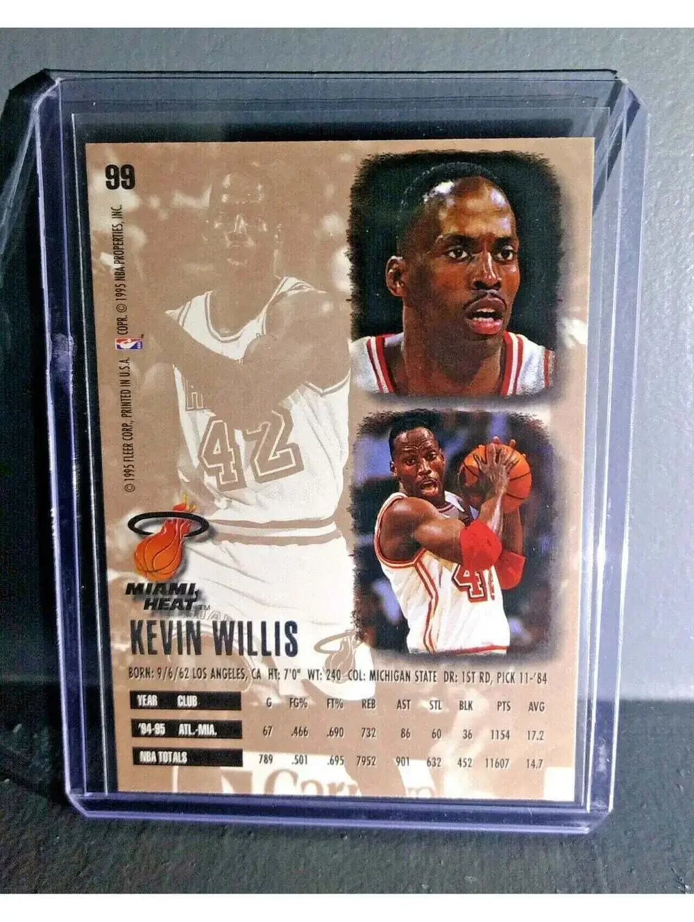 1995-96 Kevin Willis Fleer Ultra #99 Basketball Card